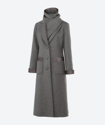 TAE ASHIDA タエアシダ ロング コート Aライン 切替 ノーカラー コート TC6721 | TAE ASHIDA (Women)/タエアシダ | 三越伊勢丹
