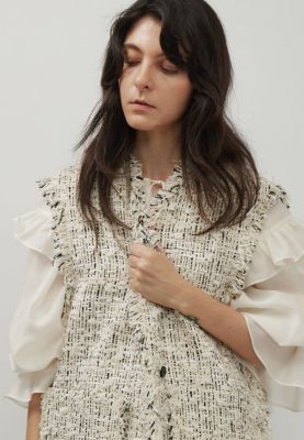 ボーダーズアットバルコニー TWEED CAMISOLE DRESS 38 ボーダーズアットバルコニー TWEED CAMISOLE DRESS 38