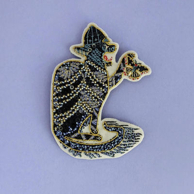 【タグ付き未使用】クラウスハーパニエミ　ブルー　緑　黒ネコ　猫　晴雨兼用　傘 タグ付き未使用】クラウスハーパニエミ ブルー 緑 黒ネコ 猫 晴雨兼用