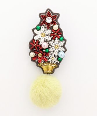 TILIA/チリア ふわふわポンポンブローチ ミニツリー フラワー ブローチ・バッジ【三越伊勢丹/公式】