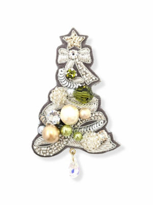 TILIA/チリア ビーズボールのリボンツリーブローチ シルバー ブローチ・バッジ【三越伊勢丹/公式】