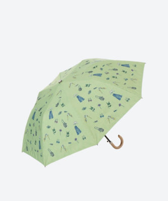  晴雨兼用楽折ワードローブ ライトグリーン(60) 傘・日傘
