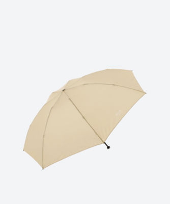  軽量ミニ 無地×ロゴ ベージュ(21) 傘・日傘