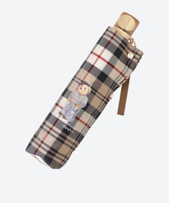 雨傘ミニ ツイル先染めチェック×BEAR 2111910882