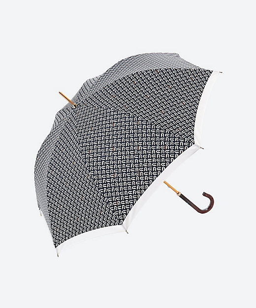  雨傘長 モノグラム ダルブルー(75) 傘・日傘