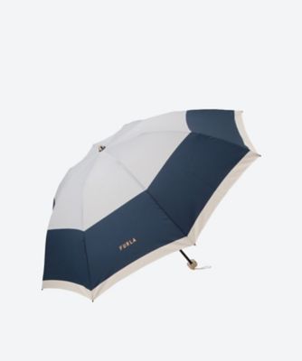 雨傘ミニ　ポリエステルツイルプリント　カラーボーダー　２１１３５１０９０６―３