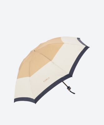 雨傘ミニ　ポリエステルツイルプリント　カラーボーダー　２１１３５１０９０６―３