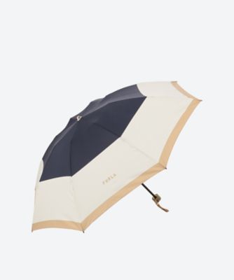 雨傘ミニ　ポリエステルツイルプリント　カラーボーダー　２１１３５１０９０６―３