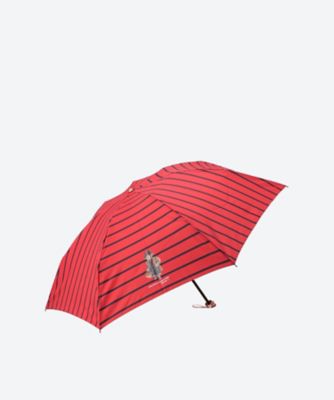 雨傘　ミニ　ボーダーストライプベア　２１１１９１１０１３－３