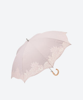 【新品】ランバンコレクション　日傘　晴雨兼用　オーガンジーカットワーク　刺繍 新品】ランバンコレクション 日傘 オーガンジーカットワーク