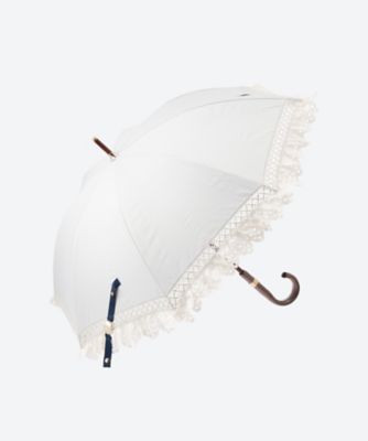 晴雨兼用傘　無地フリル　２２１１９１２０４５－４