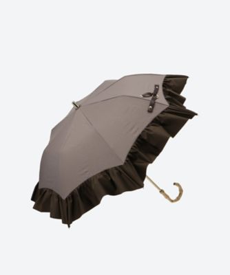 新品 Gracy Peplum Frill 晴雨兼用傘 ペプラムフリルブラウン Peplum Frill 晴雨兼用折傘 | Gracy (Women)/グレイシイ