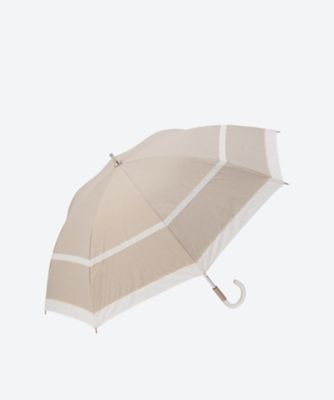 FURLA (雑貨)/フルラ 晴雨兼用長傘 ポリニステル50デニールシャンブレー×綿ブロード & 切継 & グログラン 22-35-12122 シロ/10 傘・日傘【三越伊勢丹/公式】