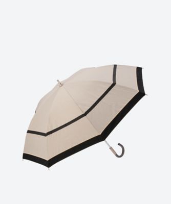 FURLA (雑貨)/フルラ 晴雨兼用長傘 ポリニステル50デニールシャンブレー×綿ブロード & 切継 & グログラン 22-35-12122 クロ/15 傘・日傘【三越伊勢丹/公式】