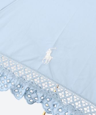 新品★ポロラルフローレン　エンブフリル　楽折スタイル　晴雨兼用　婦人折り畳み傘 POLO RALPH LAUREN（ポロ・ラルフローレン） 折りたたみ傘 遮光 晴雨