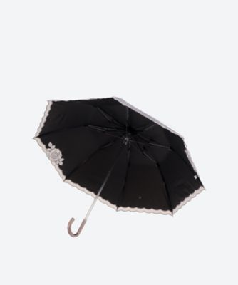晴雨兼用楽折傘 オーガンジー バラカットワーク ラメ入り