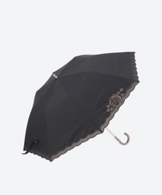 晴雨兼用楽折傘 オーガンジー バラカットワーク ラメ入り