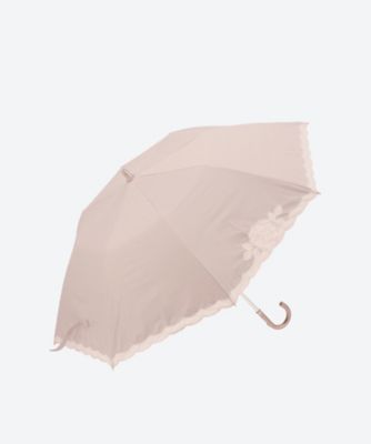 晴雨兼用楽折傘 オーガンジー バラカットワーク ラメ入り