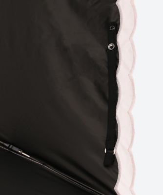 晴雨兼用折りたたみ傘　ポリエステル２０／３０エコ糸フワクール×オーガンジ―カットワークラメ系入り　２２－０８３－１２０９２