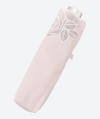 晴雨兼用折りたたみ傘　ポリエステル２０／３０エコ糸フワクール×オーガンジ―カットワークラメ系入り　２２－０８３－１２０９２