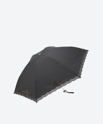 晴雨兼用折りたたみ傘　ポリエステル２０／３０エコ糸フワクール×オーガンジ―カットワークラメ系入り　２２－０８３－１２０９２