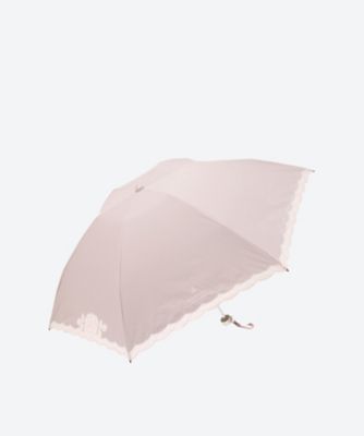 LANVIN COLLECTION (Women)/ランバンコレクション 晴雨兼用折りたたみ傘　ポリエステル２０／３０エコ糸フワクール×オーガンジ―カットワークラメ系入り　２２－０８３－１２０９２