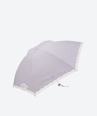 晴雨兼用折りたたみ傘　ポリエステル２０／３０エコ糸フワクール×オーガンジ―カットワークラメ系入り　２２－０８３－１２０９２