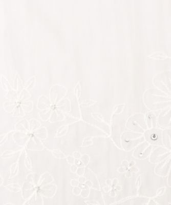 シルクコットン花刺繍ストール　２４７０８５１０５６