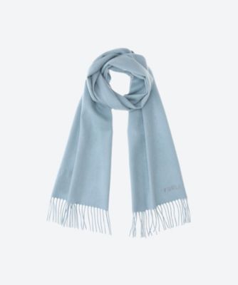 ＜FURLA (雑貨)＞３０＊１８０　カシミヤ１００％　紡毛無地マフラー　２４１３５５２１４４