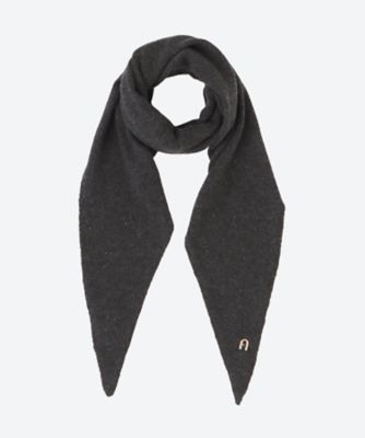 ＜FURLA (雑貨)＞５０＊１６５　カシミヤ縮織　スパンコール＆ラメ入　トライアングルストール　２４１３５５２１５５