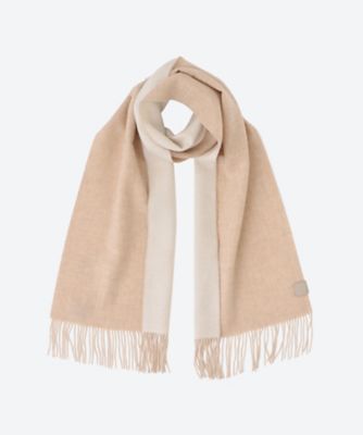 カシミヤ マフラー~~~47×180 30＊180 カシミヤ100％ 紡毛リバーシブルマフラー