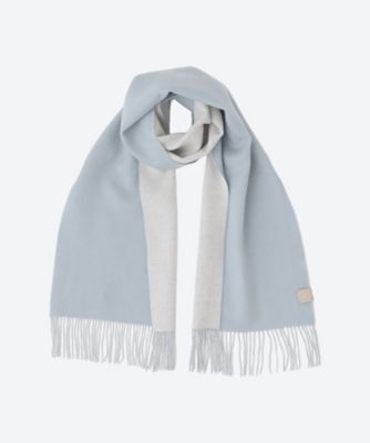 ＜FURLA (雑貨)＞３０＊１８０　カシミヤ１００％　紡毛リバーシブルマフラー　２４１３５５２１５７