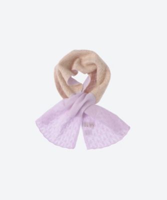 ＜Luna Luce (Women)＞カシミヤ１００％レーシーニットキャンディプチマフラー　２４７０７５２０９４