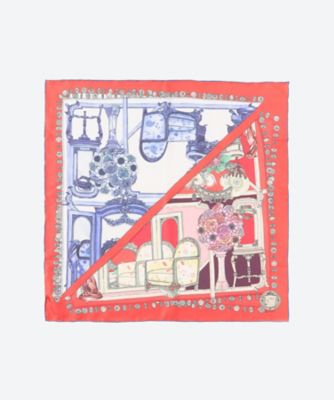 68シルクツイルインクジェットプリントスカーフ