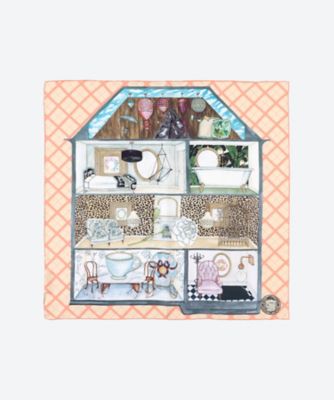 SWASH LONDON/スウォッシュ ロンドン 68シルクツイルインクジェットプリントスカーフ 2411652013 ピーチ/41 スカーフ・ショール【三越伊勢丹/公式】