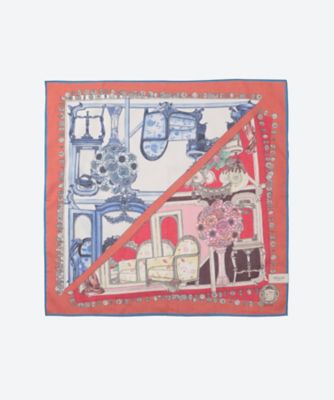 ＜SWASH LONDON＞綿サテンインクジェットハンカチ　２４―１１６―５２０２１
