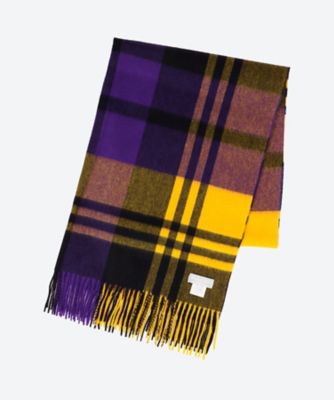 カシミアストール黒系チェック新品未使用 60×190 Johnstons of Elgin 【並行輸入品】 ジョンストンズ JOHNSTONS