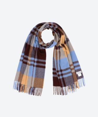 カシミアストール黒系チェック新品未使用 60×190 Johnstons of Elgin 【並行輸入品】 ジョンストンズ JOHNSTONS