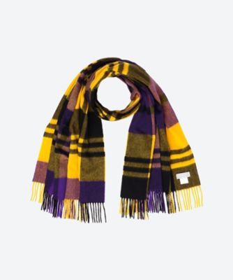 Joshua Ellis/ジョシュアエリス Primary Black Watch カシミヤチェックストール 2400352262 Purple/Yellow 83 スカーフ・ショール【三越伊勢丹/公式】