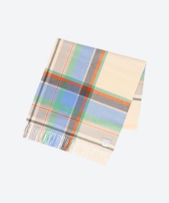 Plaid カシミヤチェックセミストール 2400352265
