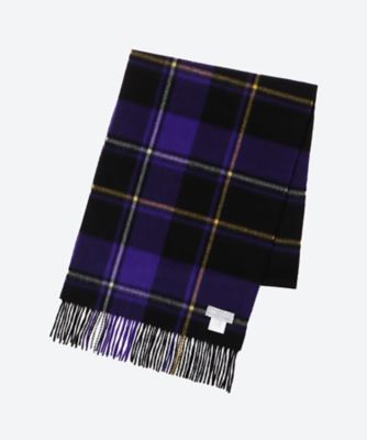 Plaid カシミヤチェックマフラー 2400352268