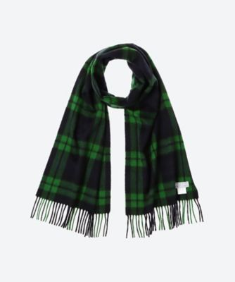 Joshua Ellis/ジョシュアエリス Plaid カシミヤチェックマフラー 2400352268 Navy/Black 83 スカーフ・ショール【三越伊勢丹/公式】