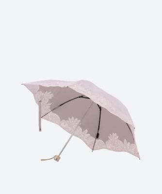 晴雨兼用折りたたみ傘 T／Cオーガンジーカットワーク