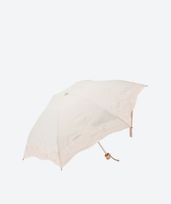 晴雨兼用折りたたみ傘 T／Cオーガンジーカットワーク