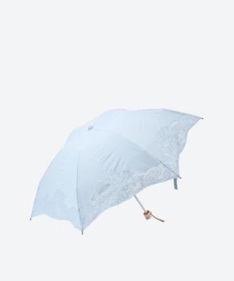 晴雨兼用折りたたみ傘 T／Cオーガンジーカットワーク
