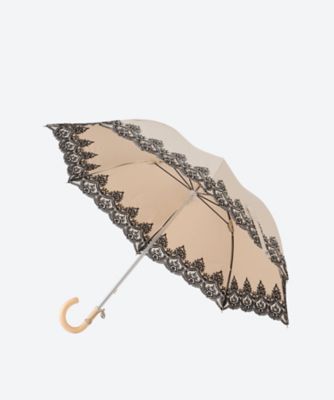 晴雨兼用ショート傘 T／Cオーガンジーカットワーク