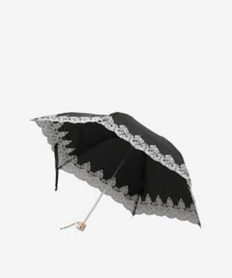 晴雨兼用折りたたみ傘 T／Cオーガンジーカットワーク