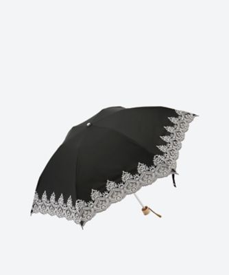 晴雨兼用折りたたみ傘 T／Cオーガンジーカットワーク