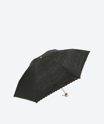 晴雨兼用折りたたみ傘 ポリエステルフワクール ジャガードxスカラ刺繍