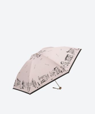 ＜DAKS (婦人雑貨)＞晴雨兼用折りたたみ傘　ミニ単色街並　２２１２５１２５６７―３